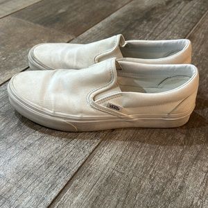 Women’s white slip on size 9 vans